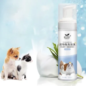 Bọt Tắm Khô Thảo Dược Dưỡng Lông Sạch Da Cho Chó Mèo 200ml